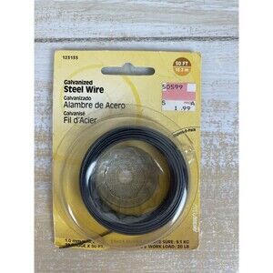 Hillman Galvanized Steel Wire 50' 19 Gauge 20 lb. Multi Use Hanger Craft 123133